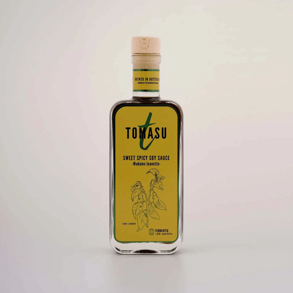fermentierte Sojasauce mit feiner Schärfe aus den Niederlanden.